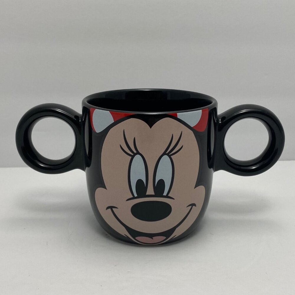 Tokyo Disney Resort Minnie Mug | Black | Double Handled | Double Sided